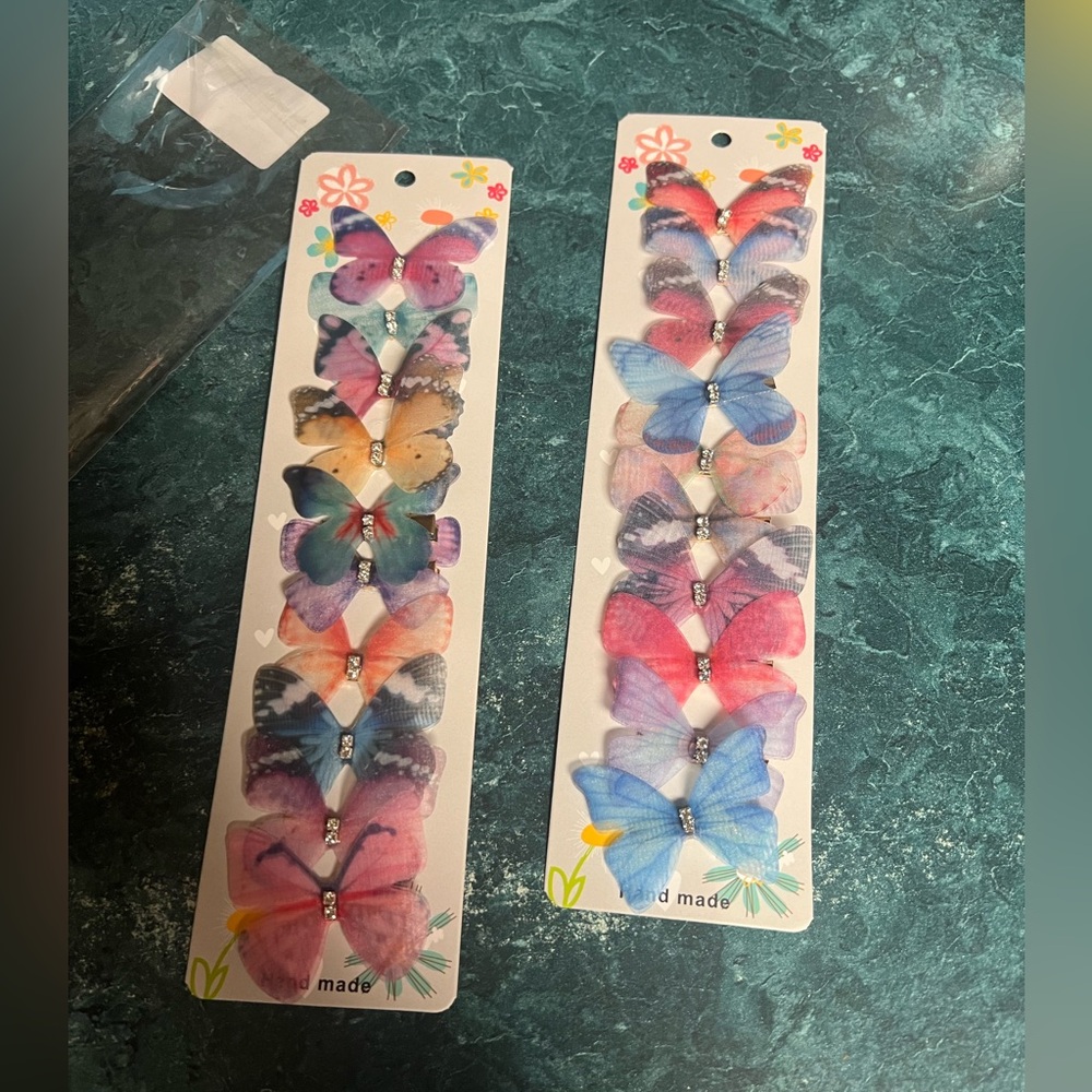 Butterfly hair clips